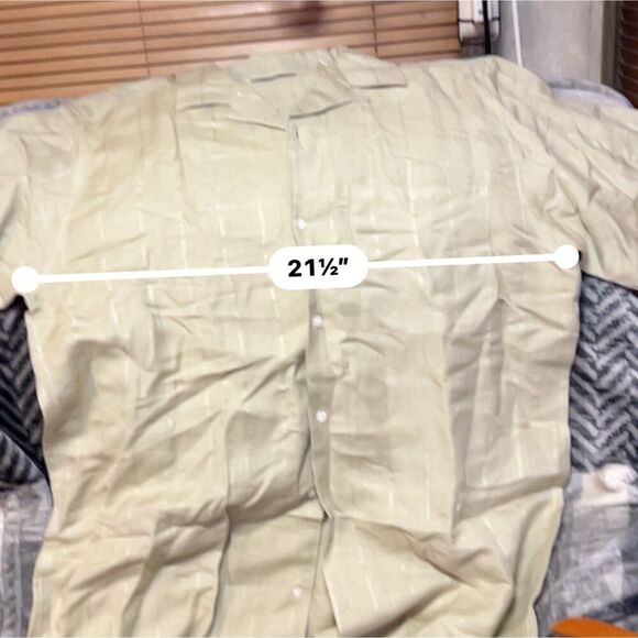 Sedgefield Linen Rayon Striped Short Sleeve Shirt Large - Picture 5 of 13